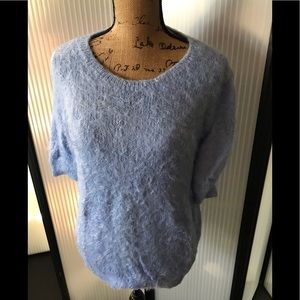 Super soft, winter sweater short sleeve. Baby blue